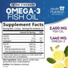 Fish Oil Omega 3 2400 mg with EPA DHA - Triple Strength Burpless Softgels - 120 Softgels;180 Softgels - 2 of 4