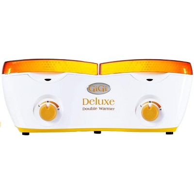 GiGi DELUXE DOUBLE Hair Removal Wax Warmer, 14 oz - For Two Pots & All Day Use - Independent Temperature Settings