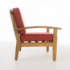 Christopher Knight Home Peyton Outdoor Acacia Wood Club Chairs with Water-Resistant Cushions (Set of 4) - 4 of 4