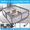 Baby Playpen,59"×71" Playpen for Babies and Toddlers with Safety Gate,Corrales para Bebes,Adjustable Portable Play Yards Indoor Outdoor,Grey - 4 of 4