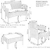 Sunnydaze Outdoor Dunmore Patio Conversation Furniture Set with Loveseat, Chairs, and Table - Gray and Navy - 4pc - 3 of 4