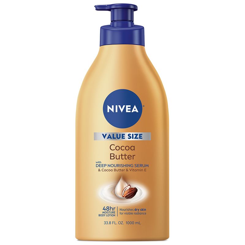 NIVEA Cocoa Butter Body Lotion with Deep Nourishing Serum - 33.8 fl oz, 1 of 11