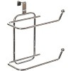 Basicwise Chrome Toilet Tissue Paper Roll Holder Dispenser, Over The Tank Two Slot Tissue Organizer - 4 of 4