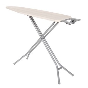 Seymour Home Products Stable Table Ironing Board with Iron Rest Khaki: Adjustable Full Size, Foldaway, T-Leg Design - 1 of 4