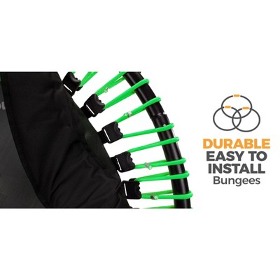 Leaps & Rebounds 48-Inch Black and Green Fitness Trampoline