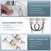 WOWOW 8 in. Widespread Double Handle High Arc Bathroom Faucet with Drain Kit Included in Brushed Nickel - 4 of 4