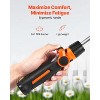 VEVOR Watering Wand, 15-Inch Heavy Duty Garden Hose Wand with 8 Spray Patterns & 180° Swivel Head, with on/off Thumb Control, Orange&Black - 3 of 4