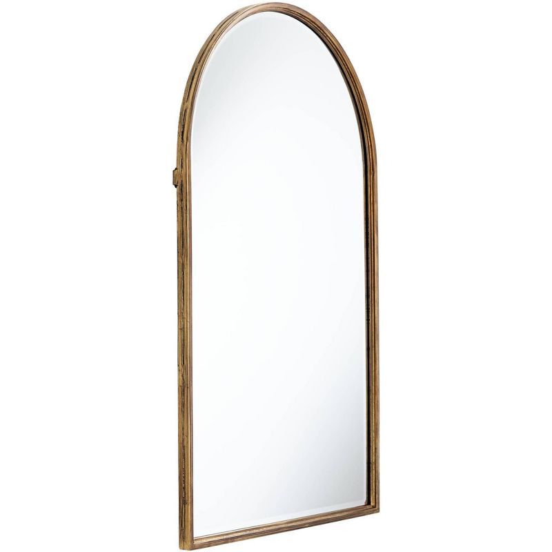 Uttermost Clara Arch Top Vanity Decorative Wall Mirror Modern Beveled Distressing Gold Metal Frame 24" Wide for Bathroom Bedroom Living Room Entryway, 4 of 7