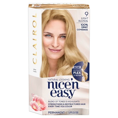 Clairol Nice'n Easy Permanent Hair Color - 9 Light Blonde - 1 Kit