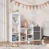 Kids Bookshelf, Children Bookcase with Soft Cushion Seat, Children Toy Storage Cubby, Kids Storage Cabinet for Playroom, Kids Room, Hallway - 2 of 4