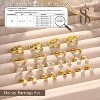 Jstyle Hypoallergenic Gold Stud Hoop Earrings for Women Men Surgical Stainless Steel Flat Back Earrings Small 14K Gold Huggie Hoops - 3 of 4