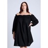 ELOQUII Women's Plus Size Ruffle Neckline Mini Dress - 4 of 4