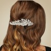 Unique Bargains Women's Rhinestone Hair Bride Wedding Comb 1 Pc Silver Tone 4.13"x2.36" - 2 of 4