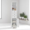 68.3-Inch Tall Storage Cabinet with 2 Drawers, Adjustable Shelf & Door, Freestanding MDF Organizer for Bathroom or Home - 3 of 4