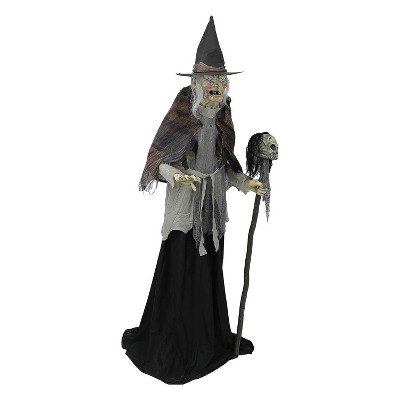 6' Lunging Witch with DigitEye Halloween Decorative Scene Prop