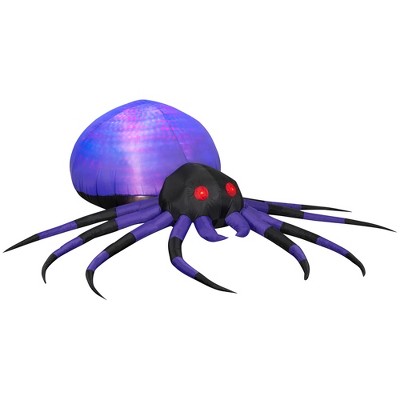 Gemmy Projection Airblown Inflatable Phantasm Black/Purple Spider (WWR), 2.5 ft Tall, Multi