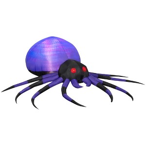 Gemmy Projection Airblown Inflatable Phantasm Black/Purple Spider (WWR), 2.5 ft Tall, Multi - 1 of 2