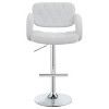 PAGED Counter Height Bar Stools White Upholstered Adjustable Counter Stools with Sturdy Base for Home Pub - 2 of 4