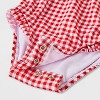 Baby Girls' Gingham One Piece Swimsuit - Cat & Jack™ Red - 4 of 4