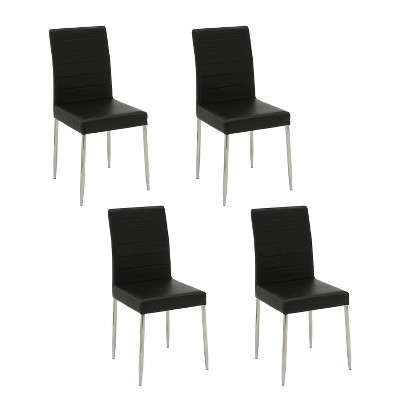 NicBex Faux Leather Dining Chair Set of 2 Modern Upholstered Side Chair with Metal Legs