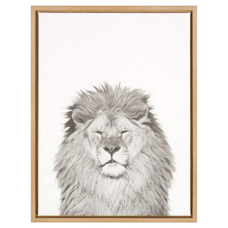 24" x 18" Lion Framed Canvas Art - Uniek, 1 of 6