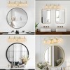 23" Modern Crystal Bathroom Vanity Light, 4-Light Golden Wall Sconce with Clear Glass Shade, Elegant Wall Mount Lighting for Powder Room(No Bulbs) - 2 of 4