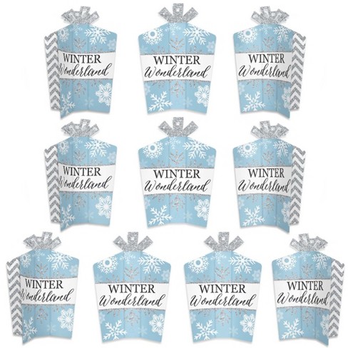 Magnificent winter wonderland table setting Big Dot Of Happiness Winter Wonderland Table Decorations Snowflake Holiday Party And Wedding Fold Flare Centerpieces 10 Count Target