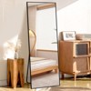 FURNIinspire Full Length Mirrors Floor Standing Body Mirror, Large Rectangle Mirror Long Dressing Mirror for Bedroom, Black, 18"*58" - 2 of 4