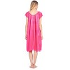 Casual Nights Women's Cap Sleeve Flower Silky Tricot Nightgown - 4 of 4