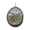 GDFStudio Yosiyah Outdoor Wicker Hanging Basket Chair with Cushions (NO STAND) - 2 of 4