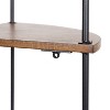 Kate and Laurel Walters Triangle Wood Accent Shelf, 17x12x35, Rustic Brown and Black - 3 of 4
