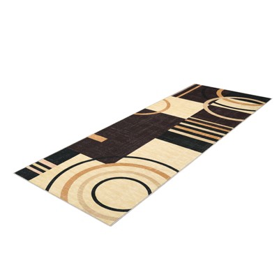 Geometric Abstract Washable Area Rug Living Room Rugs Non-Slip Soft Ultra-Thin Modern Throw Carpet Contemporary Stain Resistant Floor Carpet