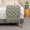 Storied Home Soft Recycled Cotton Blend Throw with Diamond Pattern - 2 of 4