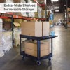 2 Tier Utility Service Cart, 500lbs Capacity Heavy Duty Plastic Utility Cart with 360° Rotating Wheels, Storage Handle, Rolling Utility Cart - 2 of 4