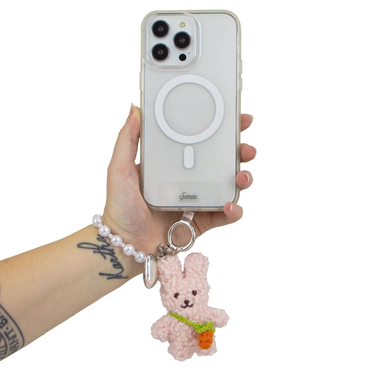 Sonix Phone Wristlet with Plush Animal - Bunny - thumbnail 2