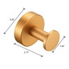 Gold 2-Pack Round Base Wall-Mounted Towel Hooks with Included Screws , and Bedroom Furnishings - 4 of 4