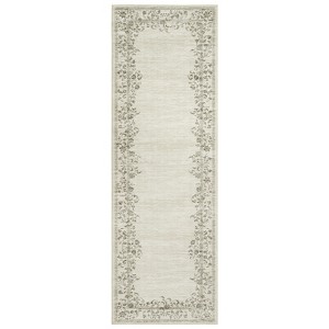 Washable Farmhouse Floral Print Living Room Rugs, Soft Non Slip Modern Bedroom Carpet, Ultra Thin Vintage Floor Rug for Home Office - 1 of 4