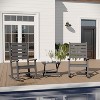 Merrick Lane 3-Piece Chairs/Table Set for All-Weather Indoor/Outdoor Use with 2 Contemporary Rockers and Stylish End Table - 2 of 4