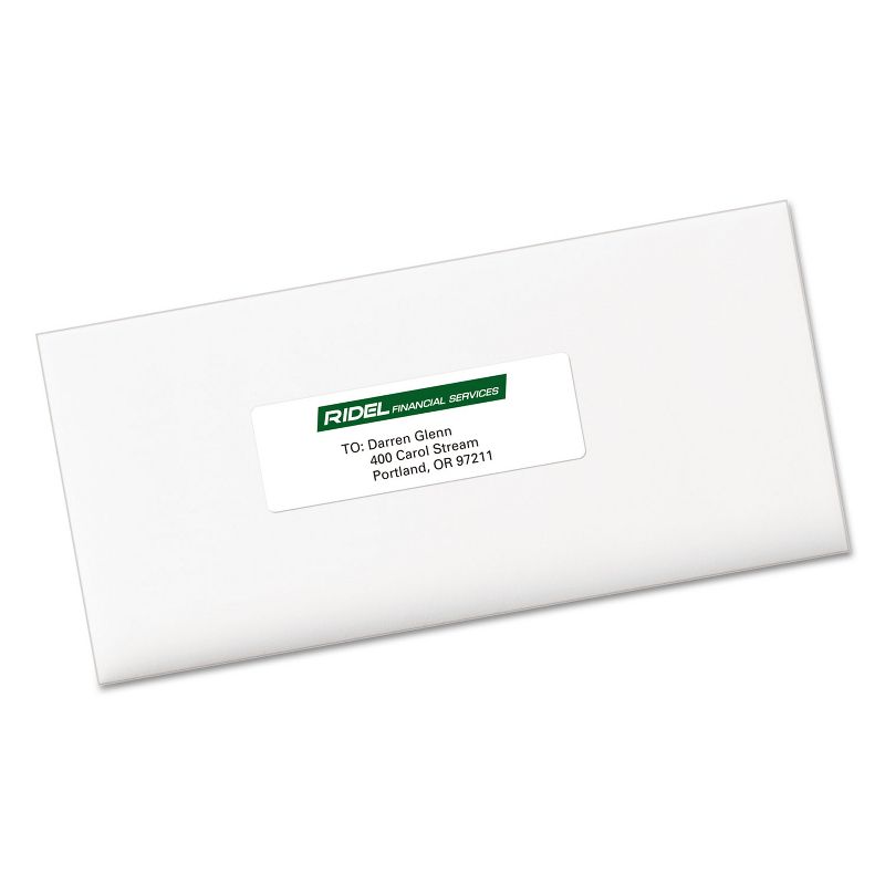 Avery Easy Peel Mailing Address Labels Inkjet 1 1/3 x 4 White 1400/Box 8462, 3 of 10