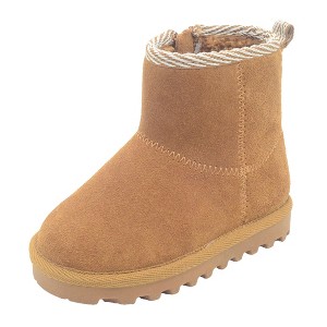 BEARPAW Toddler Jessica Suede Booties with Faux-Fur Lining - 1 of 4