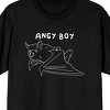 Halloween Screaming Bat Men's Black Graphic Tee - 2 of 3
