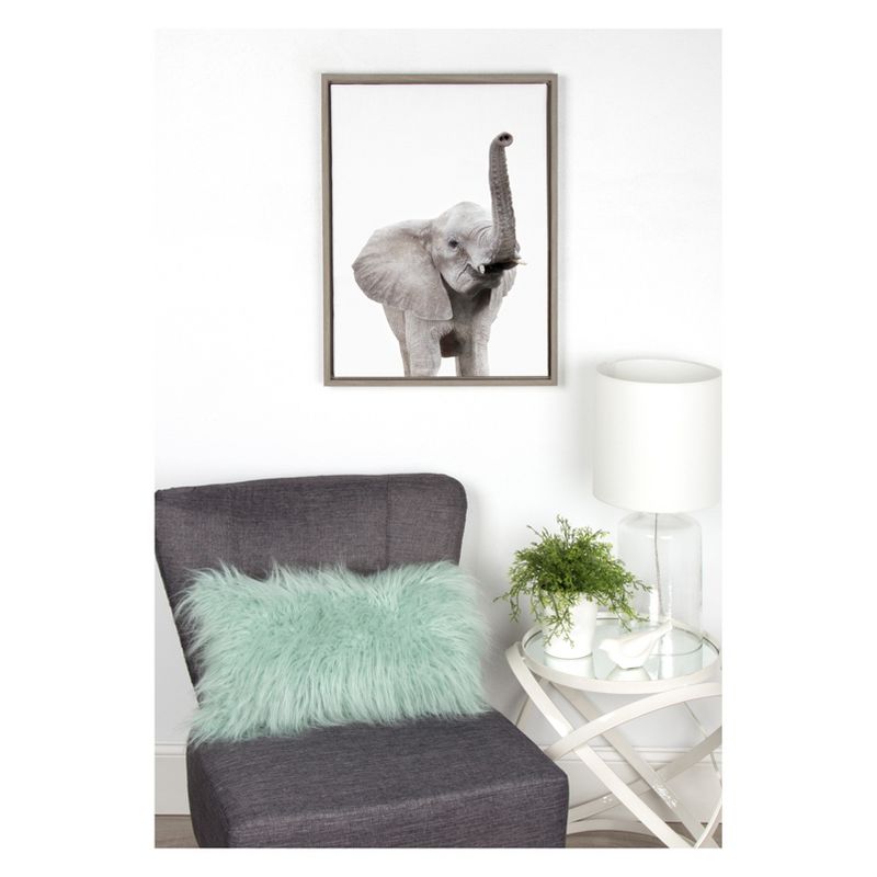 Sylvie Young Elephant Framed Canvas by Amy Peterson - Kate and Laurel, 5 of 6