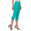 Rekucci Women's Pull-On Mid-Rise Straight-Leg Capri Pants with Tummy Control and Hidden Pocket - 2 of 4