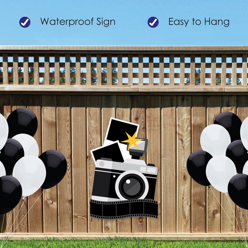 Big Dot of Happiness Photography Club School Spirit Graduation Party Wall Decoration Involvement Sign, 5 of 9