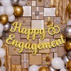 KatchOn Gold Glitter Happy Engagement Banner - 10 Feet, No DIY | Engagement Decor, Bachelorette Party Decorations - 2 of 4