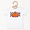 The Juniper Shop SmileyWorld Pumpkin Face Checkered Toddler Short Sleeve Tee - 2 of 4