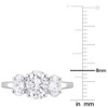 EVERLY JEWELRY | Sterling Silver 3 4/5 CT TGW White Cubic Zirconia Fashion Ring - 4 of 4