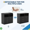 Baby Changing Table Dresser, Wooden Diaper Changing Station with 2 Open Shelves, 3 Drawers, and 1 Cabinet - 2 of 4