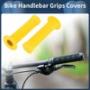Unique Bargains Bike Handlebar Grips Covers 5.12" Long Yellow 1 Pair - 2 of 4