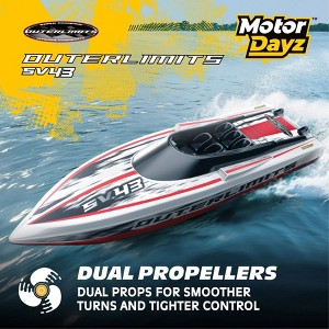 Motor Dayz RC 20" Dual Propeller Outerlimits Speed Boat - 1 of 4